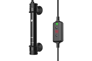 NICREW Aquarium Heater 100W, Temperature Adjustable Fish Tank Heater with Controller for 10-20 Gallon, Overheat Protection