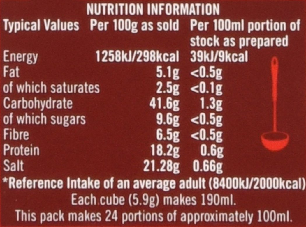 Oxo Reduced Salt Beef Stock Cubes, 12s, 71 g Buy Online in UAE. oxo