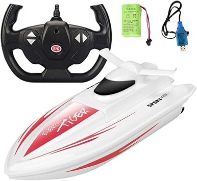 SYY Barco teledirigido Energy Tiger 301 RC, 2,4 GHz, 20 km/h, Barco de Alta Velocidad con Dos Capas, Impermeable, diseño con Forma de Agua, Mando a Distancia para Principiantes y niños: Amazon.es: