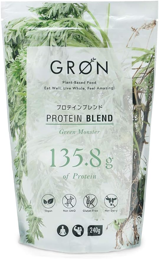 Amazon Gron プロテイン グリーンモンスター 240g ソイプロテイン 植物性 グルテンフリー ビーガン対応 Gron グロン ソイプロテイン
