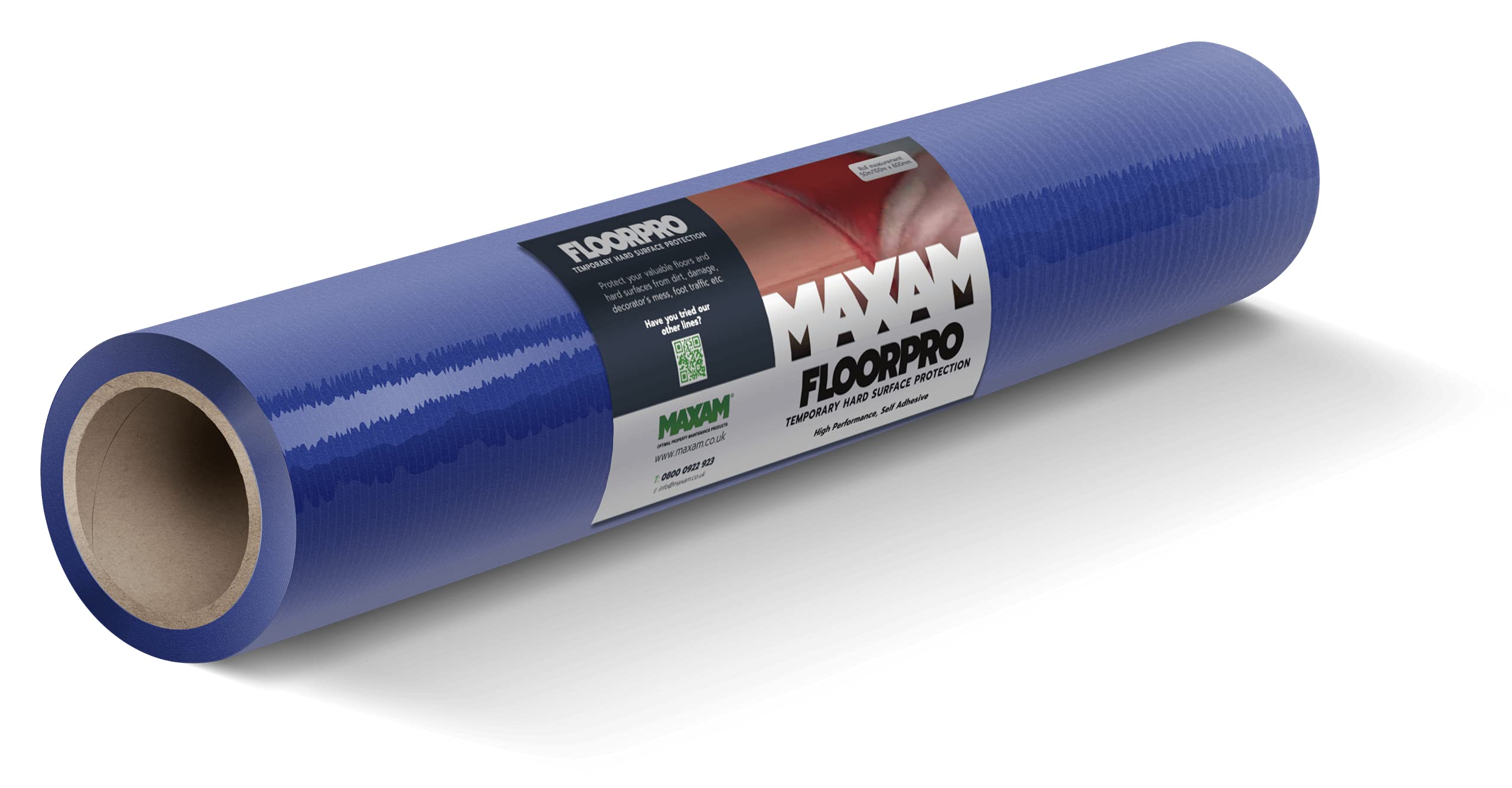 MAXAM FloorPro - Premium Hard Surface Protection Film (100m x 0.6m) Protect your floors and hard surfaces from dirt, damage, decorator’s mess, foot traffic etc