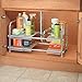 InterDesign Cabrini 2-Tier Under Sink Organizer with Expandable Shelf - Silver