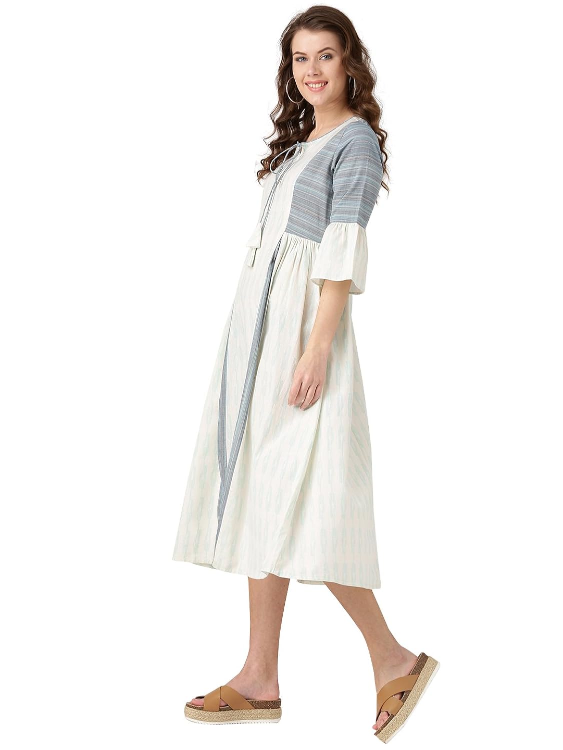 desi fusion women's cotton a-line dress
