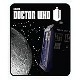 Doctor Who "Tardis Moon Comfy Fleece Blanket Throw 50x60