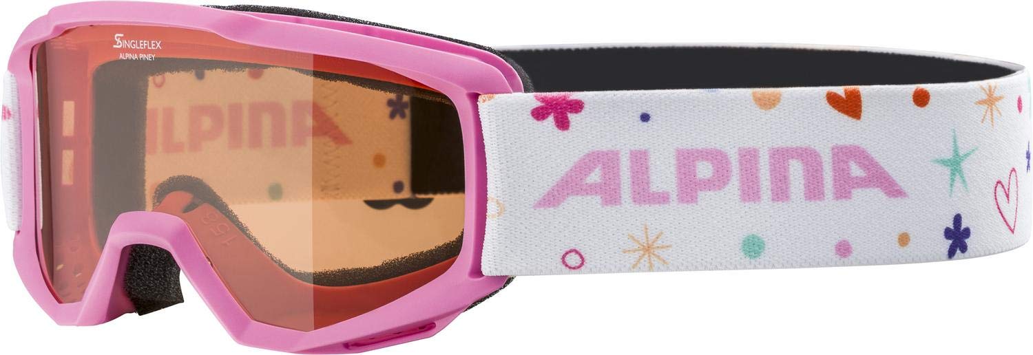 ALPINA Unisex - Children, PINEY ski goggles, rose-rose, One Size