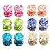 Jovivi 12pc Mix-Color Stainless Steel Colorful Fake Cheater Barbell Plugs Women Mens Ear Stud Earrings 00 Gauge Look