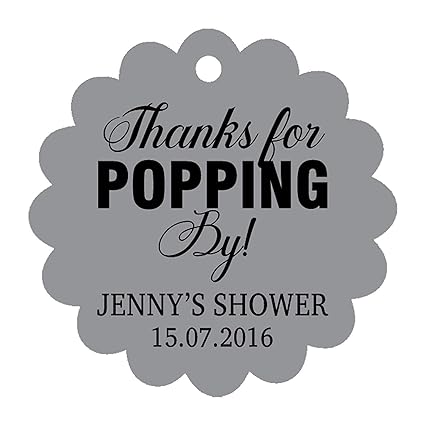 Amazon Com 100 Pcs Personalized Baby Shower Favors Tags Custom