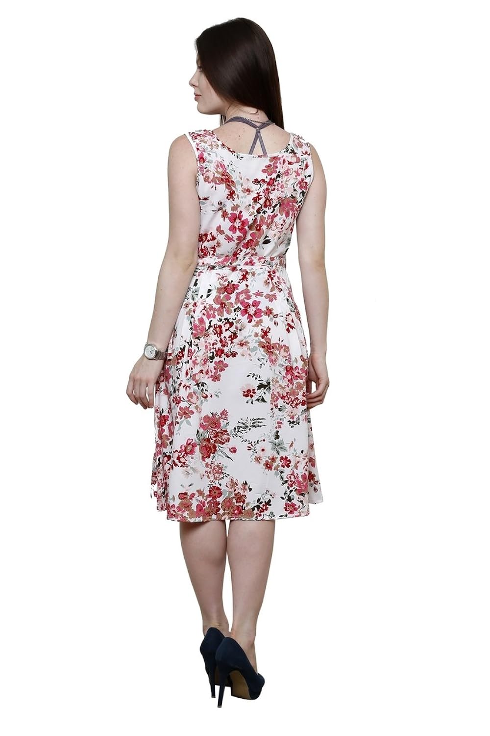 vastrasutra women's crepe a-line dress (vs91930)