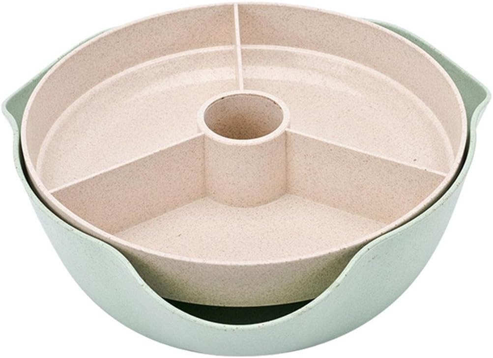 GUOCAIRONG® Fruit Bowl Fruit Tray Doppelte Schalen Vier Gitter