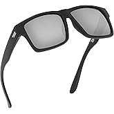 TOROE Classic RANGE TR90 Frame Polarized Unbreakable Sunglasses with Hydrophobic Coated Polycarbonate AR Lenses