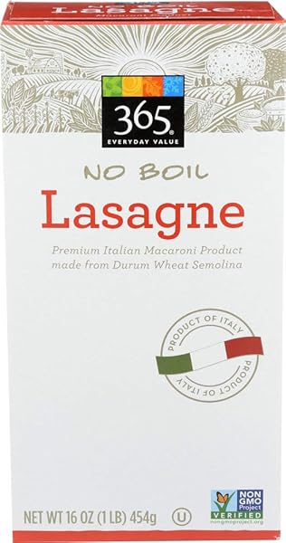 365 EVERYDAY VALUE, NO BOIL LASAGNE, 16 OUNCE