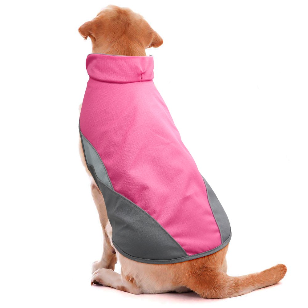 Dog Clothes Pet Clothes Spring&Autumn Clothing Pet Thickened Cold Suit Dog Waterproof Outdoor Poncho Ski Clothes (S M L XL 2XL 3XL) (XXL, Pink)