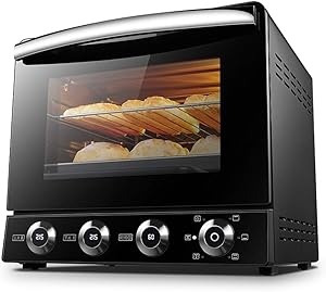 Feceyq 38L Mini Oven Cooker Grill with Multiple Cooking Functions,Adjustable Temperature Control and Timer – Accessories Included – 2000W