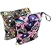 wegreeco Wet Bag, Baby Wet Dry Cloth Diaper Bags, 2 Pack (Flower, Dotty)