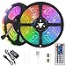 LED Strip Lights, 32.8 ft RGB Flexible Led Light Strip 600 LEDs, SMD 5050 Mood Lights, 44 Key IR Remote RGB Control for Indoor and Outdoor DIY Decoration,12V 5APower, IP65 Waterproof Dustproof