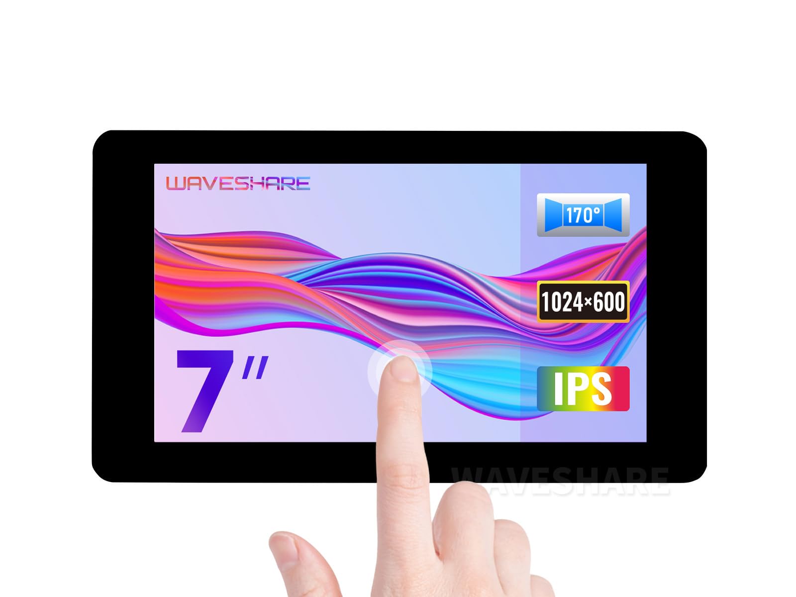 Waveshare 7inch IPS Display with Capacitive Touch Panel 1024×600 Resolution DSI LCD for Raspberry Pi 4B/3B+/3A+ CM3+/4