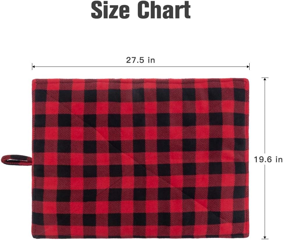 PUPTECK Cat Self Heating Bed Mat - Cozy Self Warming Washable Pet Thermal Pad with Hang Loop, Anti Slip Sleeping Bed for Kitties Puppies Small Animals, Red : Pet Supplies