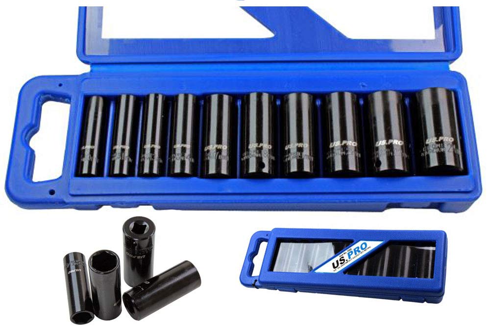 BERGEN 10pc 3/8" dr DEEP Impact Socket Set Metric B887