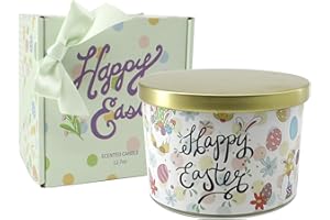 LIHOME Easter Decor - 3 Wick Easter Scented Candle, Easter Gifts for Women, Vanilla Candles(12.7 oz)