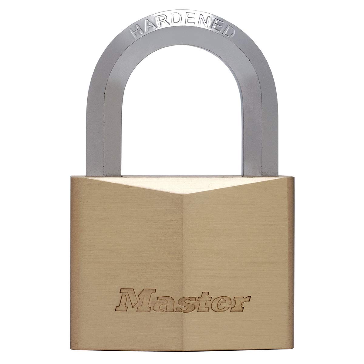 Master Lock 1165EURD Key Padlock with Brass Body and Hexagonal Shackle, Gold, 9,1 x 6 x 2,6 cm