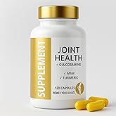 ANEFOSE Joint Health Supplement with Glucosamine, MSM, Turmeric & Boswellia, Relief Support for Back, Knees, Hands | Women & Men - 120 Capsules