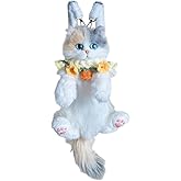 Chongker Cat Shaped Purse with Adjustable Strap, Realistic Plush Backpack Cat Shaped Crossbody Bag for Kids and Girls