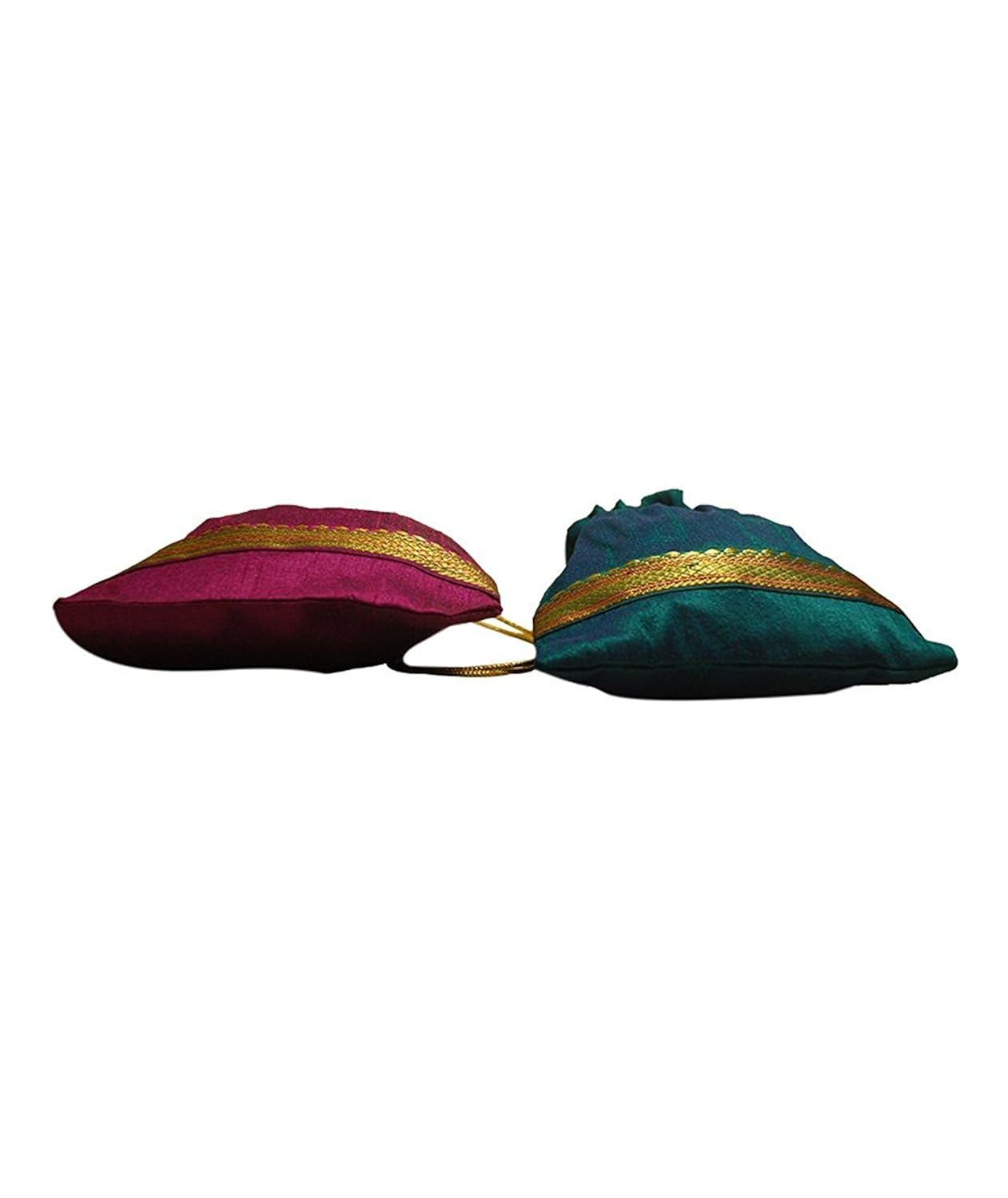 clean planet women's potli (set of 2, purple and green)