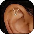 Helix Dangle Earrings for Women - Flat Back Hypoallergenic Cartilage Piercing Jewelry - Forward Helix Earrings