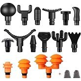 AiRelax Massage Gun Attachments for Hypervolt Go,15 PCS Massager Heads | To Meet Different Needs for Deep Tissue Muscle Massage Gun, Plug-n-Play MassageGun Accessories Easy to Use.