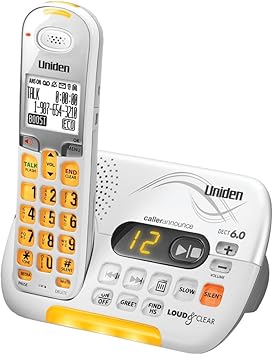 Amazon Com Uniden Dect 6 0 Cordless Phone With Caller Id