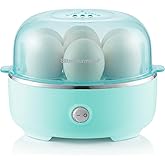 Elite Gourmet 7-Egg Electric Egg Cooker, BPA-Free, Auto Shut-Off | Soft, Medium &amp; Hard Boiled, Measuring Cup, EGC115M