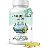 Omega 3 Fish Oil - Triple Strength 2000 mg Kosher Fish Oil Supplements - No Fishy Aftertaste Omega 3 Supplement - Burpless Fish Oil Omega 3 Fatty Acid Supplement with EPA and DHA (100 Softgels)