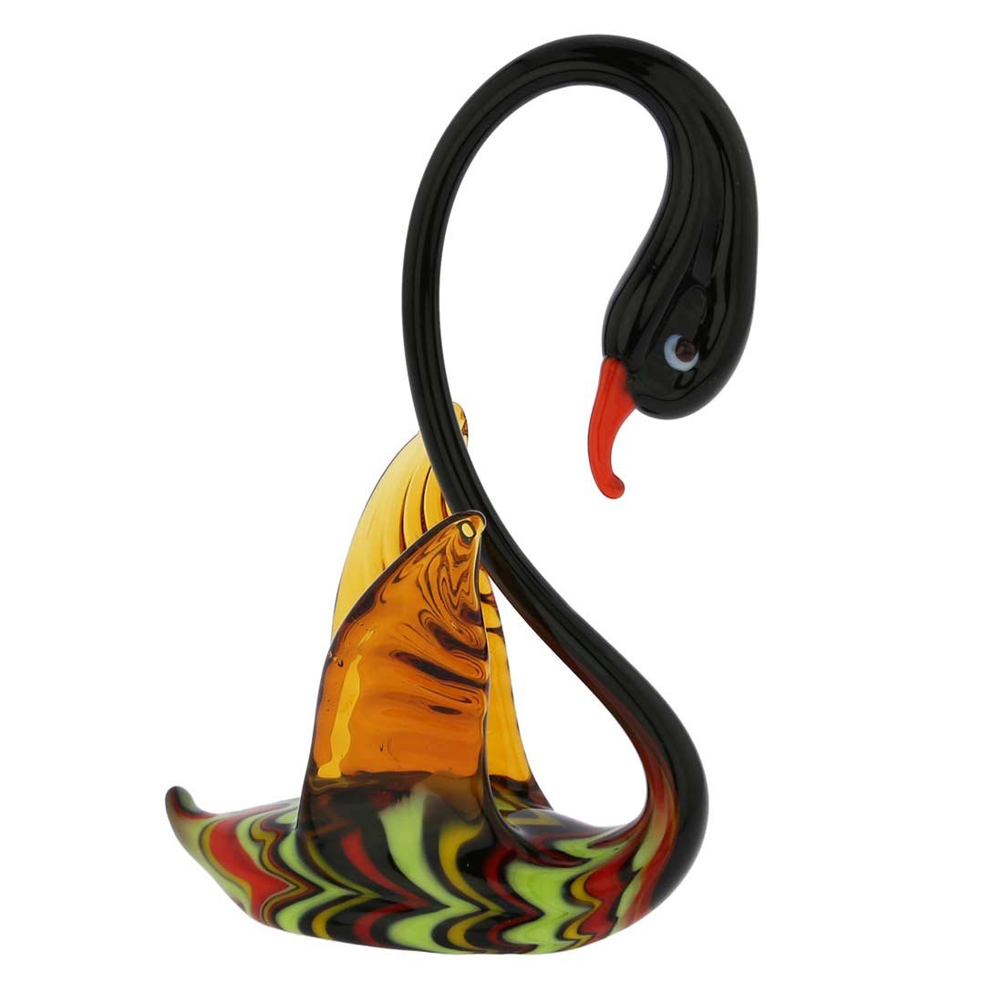 Glass Of Venice Murano Glass Festooned Swan