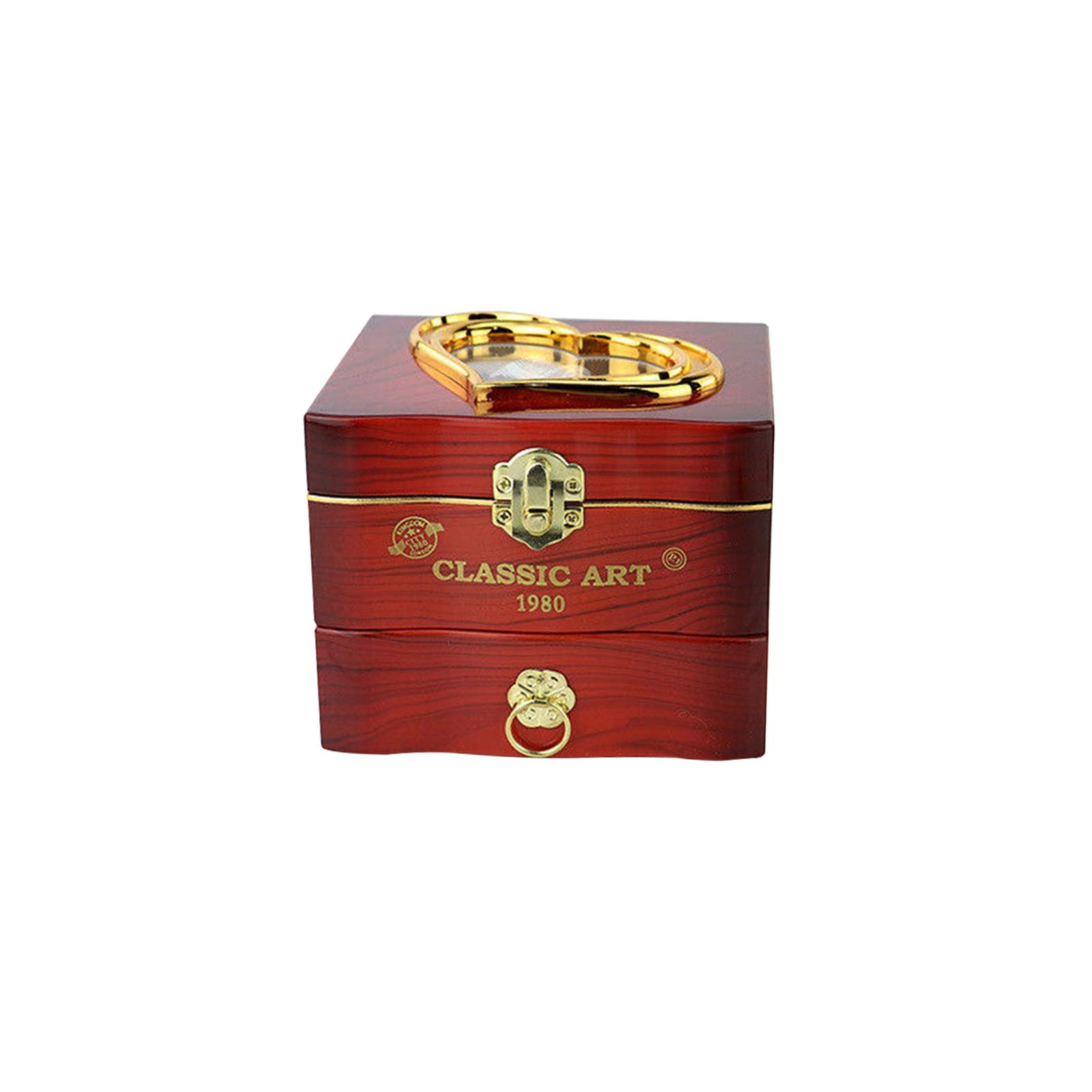 Tongdejing Retro Music Box, Rotating Ballerina Dancing Girl Musical Jewellery Necklace Ring Storage Box with Mirror for Women Girls Brithday Gifts