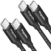 etguuds USB C to USB C Cable [2ft, 2-Pack], 60W USBC to USBC Cord, Type C to C Charger Cable Fast Charging Compatible with iP