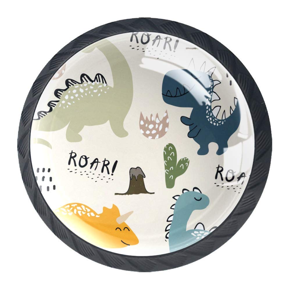 Childish Dinosaur Cabinet Door Knobs Handles Pulls Cupboard Handles Drawer Wardrobe 4pcs โ image 1