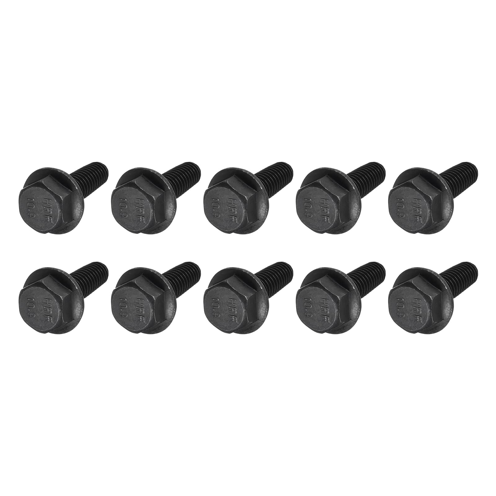 METALLIXITY Flanged Hex Head Bolts (M6x20mm) 20pcs, Hexagon Bolt Fully Thread Screw - for House Construction Hardware Fasteners