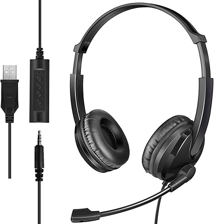 Amazon Co Jp ヘッドセット Usb 高音質 ヘッドセット マイク Usb 3 5mm両用 Pc用ヘッドセット 有線 軽量 ノイズキャンセリング マイク ヘッドセット 伸縮可能 音量調節 通気 3m ヘッドセット テレワーク リモートワーク Web会議 在宅勤務 ブラック 家電 カメラ