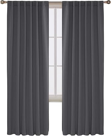 Amazon Com Deconovo Rod Pocket And Back Tab Curtains Room