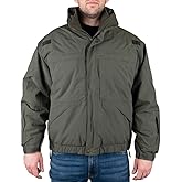 LA Police Gear LAPG Men's Waterproof 5-in-1 Heavy Duty Jacket, All-Weather, Durable & Versatile Rain Uniform Jacket
