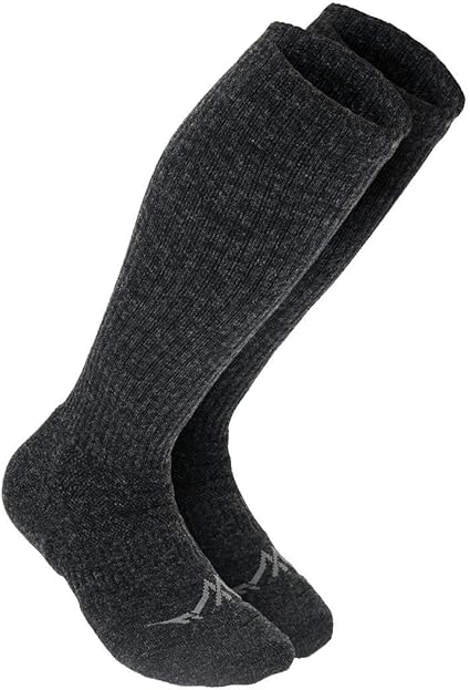 Amazon Com Wanderlust Knee High Merino Wool Compression Socks Charcoal 1 Pair Clothing