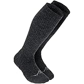 Wanderlust Knee-High Merino Wool Compression Socks For Men and Women Charcoal