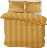 Moonlight20015 Double Duvet Set Reversible Stripes Ochre 200x200 cm view 3