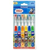 Brush Buddies Thomas &amp; Friends Kids Toothbrush Set 6 Pack Soft Bristle Toddler Toothbrush Ages 2+ Small Head Easy Grip Handle Fun Character Toothbrushes Kids Oral Care