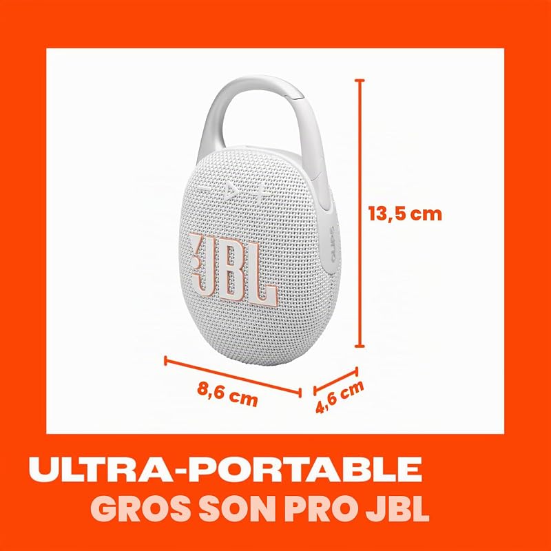 Clip 5 Enceinte Portable Mono Blanc 7 W