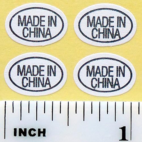 1000+ Made in China Stickers White Oval Easy Peel Pre-Separated Self Adhesive Labels by IntelGifts. Show Country of Origin on China Imported Products
