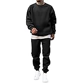 JMIERR Men's 2 Piece Outfits Crew Neck Sweatshirt Tracksuit & Joggers Sweatpants Sweatsuit Set