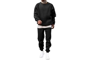 JMIERR Men's 2 Piece Outfits Crew Neck Sweatshirt Tracksuit & Joggers Sweatpants Sweatsuit Set