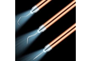 Therwen 3 Pcs Weeding Tools for Vinyl with LED Light Set Pin Pen Weeding Craft Tweezers Tools for Cutting Machines Crafting Accessories Vinyl Paper Iron on Projects Adults(Gold)