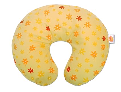 Theraline 59404102 Wynnie - das amerikanische Stillkissen inklusive Bezug, blümchen gelb